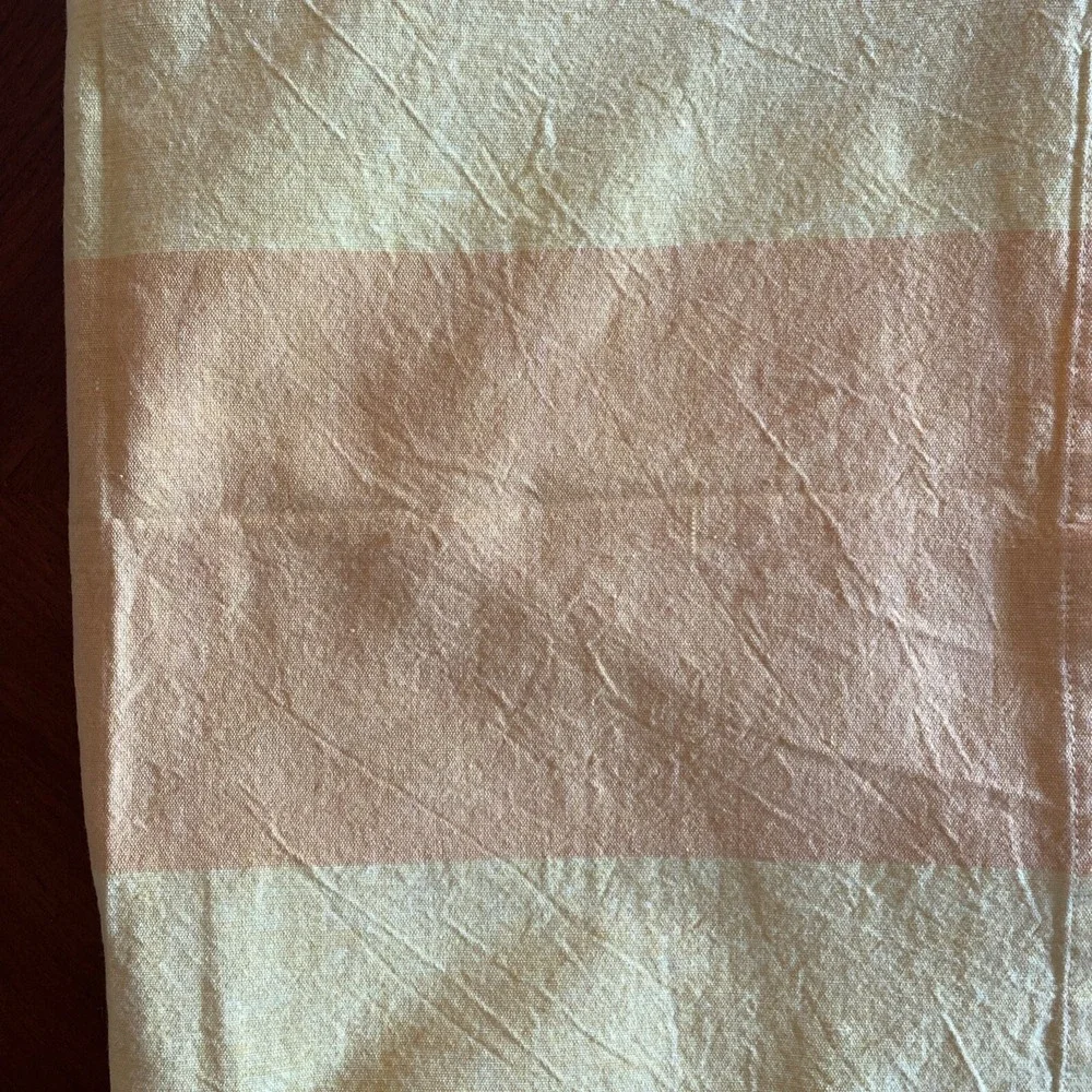 Crate and Barrel fractions Napkins Spice 21 x 21 Set of‎ 6 yellow orange cotton